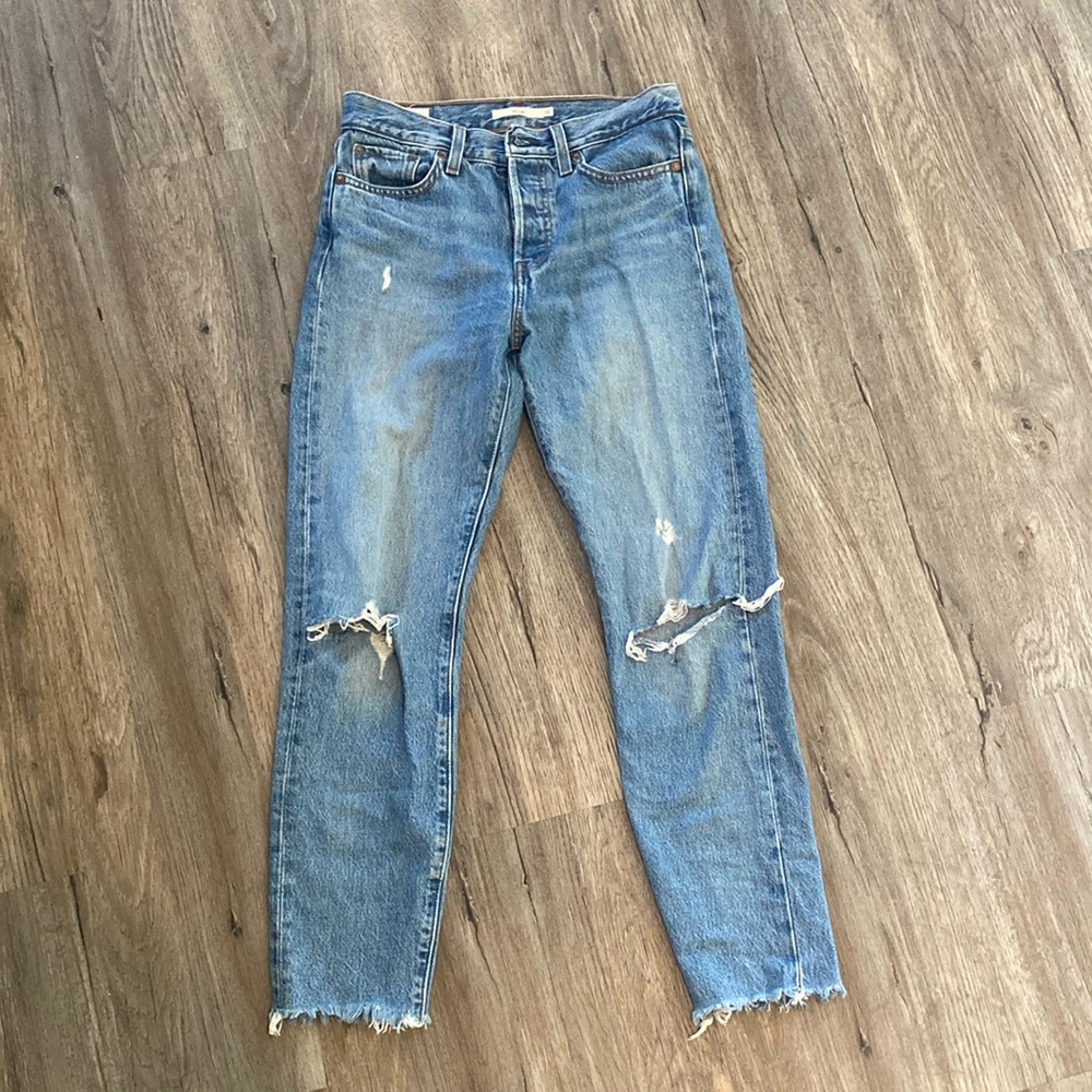 Signature by Levi Strauss Blue Ankle Cropped Jeans